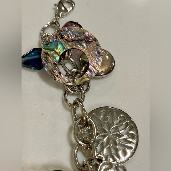 2 FOR $20 ITEM
116.  ABALONE & MULTI-COLORED BEADED CHARM BRACELET WITH EXTENDER - Picture 6 of 9